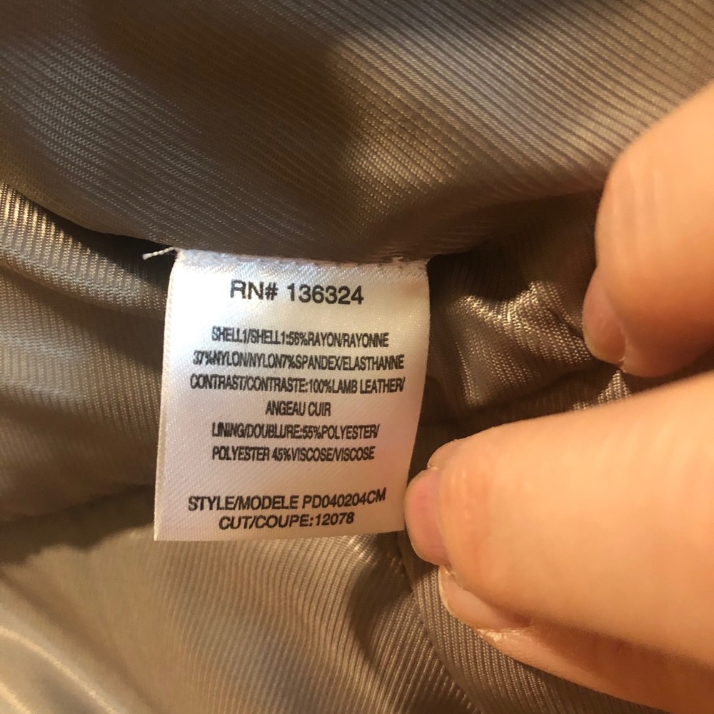 🥳 HOST PICK 🥳 HALSTON HERITAGE BLAZER W/ LAMBSKIN LEATHER DETAIL - Picture 10 of 14